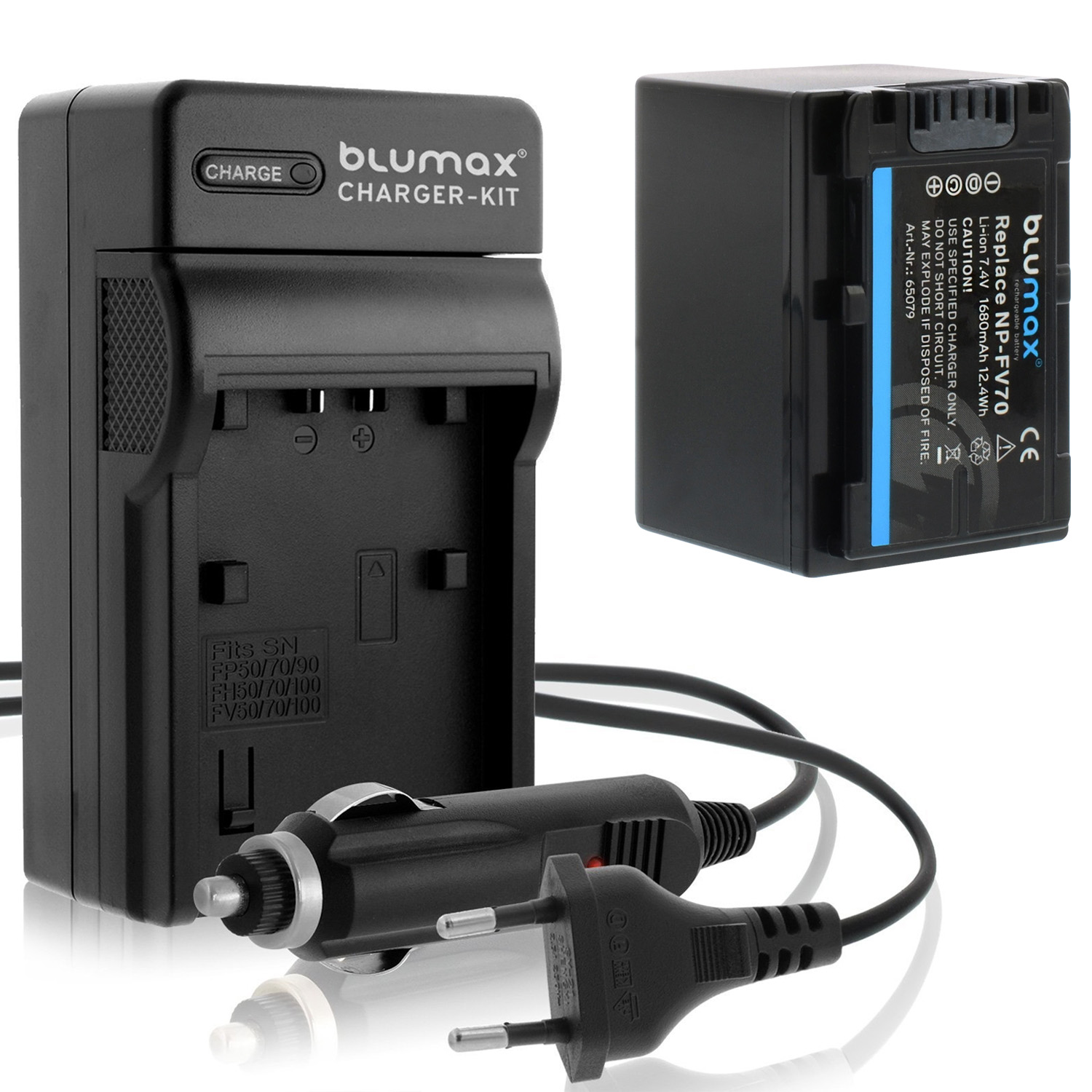 Akku für Sony NP-FV70 + Ladegerät Charger | 65079-90263-90305