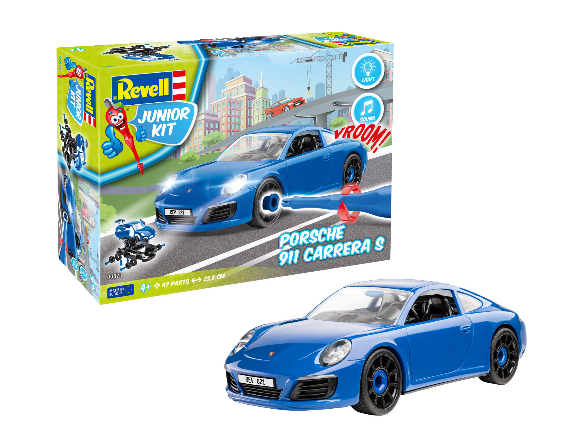Revell 00821 Junior Kit - Porsche 911 Carrera S Blau