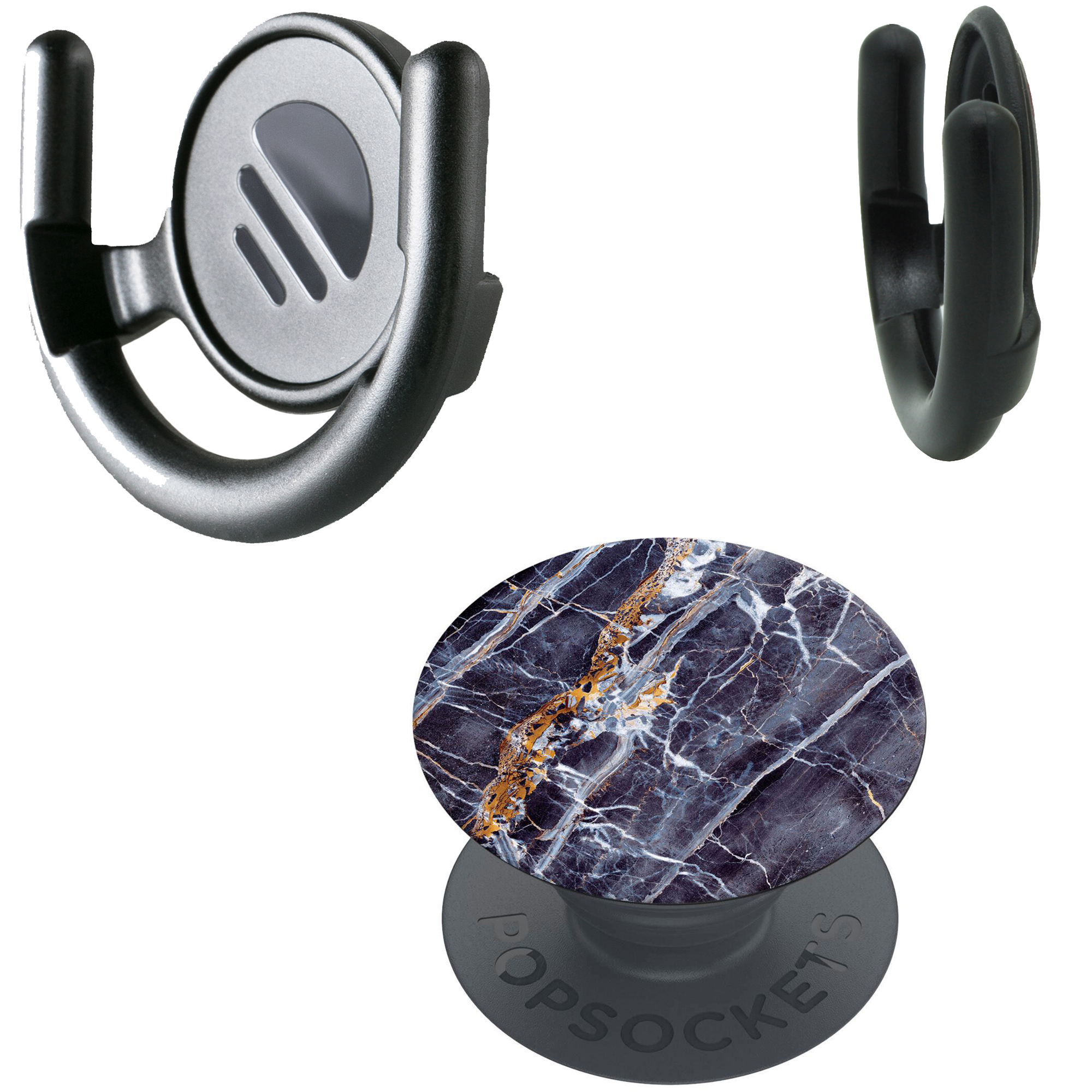 PopSockets Mount Auto Halterung + PopSocket Handyhalter Gold On Dark Marble70083